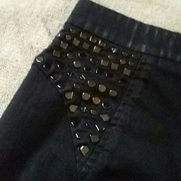 Rachel Roy Studded Waxed Pencil Skirt - Picture 2 of 8